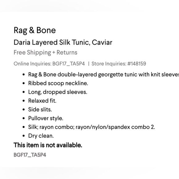 Rag & Bone Daria Silk Tunic - Picture 3 of 12